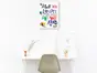 Tablou mesaj motivaţional Learn, multicolor, 40x30 cm