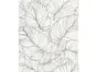 Tapet alb cu frunze negre, Grandeco A50901