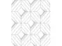 Tapet modern alb, Ugepa, model geometric cu linii argintii, Galactik L61400