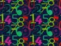 Tapet albastru cu cifre colorate DieMaus 0521630