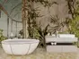 Tapet baie Centurion, concret şi plante verzi, material Brush cu Water System rezistent la apă