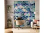 Fototapet Geometric Blue, Komar, model geometric albastru, 200x250 cm