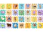 Sticker Alfabetul animalelor, Folina, pentru copii, multicolor, planșă mare cu lungimea de 150 cm, racletă de aplicare inclusă
