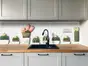 Autocolant perete bucătărie Cactus, Folina, model orizontal, rolă de 67x200 cm, cu racletă şi cutter incluse