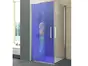 Folie cabină duş, Folina, model meduză, albastră, folie autoadezivă cu efect de sablare, 100x210 cm