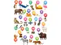 Set stickere alfabet cu animale, Folina, planșă mare de 145 cm, racletă de aplicare inclusă