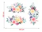 Set 3 Stickere perete, Folina, model floral watercolor, multicolor