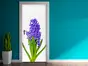 Autocolant uşă Zambilă violet, Folina, model multicolor, dimensiune autocolant 92x205 cm