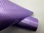 Autocolant carbon 3D violet metalic, cu tehnologie eliminare bule aer, rola de 152x200 cm