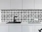 Autocolant perete, Folina, model geometric negru, rezistent la apă şi căldură, rolă de 67x200 cm