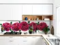 Autocolant perete Trandafiri, Folina, model floral roşu, 80x320 cm