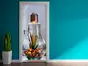 Autocolant uşă Aloe, Folina, model multicolor, dimensiune autocolant 92x205 cm