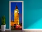 Autocolant uşă Big Ben, Folina, model cu peisaj, dimensiune autocolant 92x205 cm