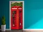 Autocolant uşă Cabină telefonică, Folina, culoare roşie, dimensiune autocolant 92x205 cm