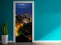 Autocolant uşă Edinburgh, Folina, model cu peisaj, dimensiune autocolant 92x205 cm
