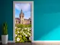 Autocolant uşă Palatul Culturii Iaşi, Folina, model cu peisaj, dimensiune autocolant 92x205 cm