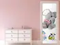 Autocolant uşă Jucării, Folina, model multicolor, dimensiune autocolant 92x205 cm