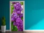 Autocolant uşă Liliac mov, Folina, model floral, dimensiune autocolant 92x205 cm