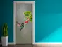 Autocolant uşă Pasăre Colibri, Folina, model cu peisaj, dimensiune autocolant 92x205 cm
