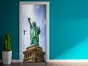 Autocolant uşă Statuia Libertăţii, Folina, dimensiune autocolant 92x205 cm