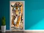 Autocolant uşă Tigru, Folina, model multicolor, dimensiune autocolant 92x205 cm