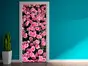 Autocolant uşă Trandafiri roz, Folina, model floral, dimensiune autocolant 92x205 cm
