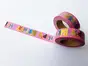 Bandă adezivă Washi Tape, Happy Birthday, Folina, culoare roz, 15 mmx10 m