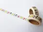 Bandă adezivă Washi Tape Portativ, Folina, model cu note muzicale, rolă bandă adezivă 15 mmx10 m