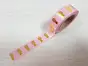 Bandă adezivă Washi Tape Pineapple Gold, Folina, culoare roz, dimensiune bandă 15 mm lăţime x 10 m lungime
