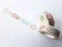 Bandă adezivă Washi Tape Talisman, Folina, model colorat, rolă bandă adezivă 15 mmx10 m