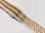 Bandă iută crem, cu model împletit, rolă de 4x190 cm