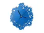 Ceas flori Atlanta bleu, Folina, decorațiune pentru perete, ceas din plexiglass