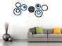 Ceas perete, Folina, model cercuri albastre şi negre