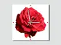 Ceas de perete, Folina, model trandafir roşu, 30x30 cm
