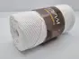 Snur din bumbac, Maccaroni Cotton Cord alb, 3 mm grosime