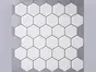 Faianţă autoadezivă 3D hexagoane albe - set 10 bucăţi