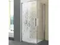 Folie cabină duş, Folina, sablare cu imprimeu stropi de apă gri, rolă de 100x210 cm