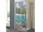 Folie cabină duş, Folina, sablare cu model plajă exotică, autoadezivă, rolă de 100x210 cm
