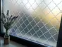 Folie geam autoadezivă Onadi, d-c-fix, sablare cu model geometric alb, 67 cm lăţime