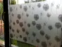 Folie geam autoadezivă Păpădie neagră, Folina, model floral, 90 cm lăţime