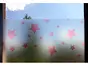 Folie geam autoadezivă, Folina, sablare cu model stelute roz, rolă de 100x250 cm, racletă inclusă
