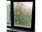 Folie geam autoadezivă Aida, Folina, sablare cu model floral multicolor, 90 cm lăţime
