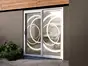 Folie sablare uşă din sticlă, Folina, imprimeu cercuri albe, 100x210 cm