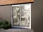 Folie sablare uşă din sticlă, Folina, imprimeu floral alb, rolă de 100x210 cm