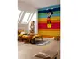 Fototapet cameră copii, Mickey Mouse Magic Rainbow, Komar, cu dungi multicolore, 200x250 cm