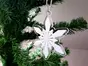 Ornament brad stea albă - set 12 bucăţi