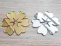 Set 2 stickere oglindă Floare, Folina, auriu și argintiu, dimensiune sticker 10 cm