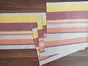 Set Napron şi 4 Placemats din PVC, cu dungi portocalii
