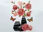Sticker 3D Vază cu flori roz