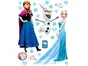 Sticker Frozen Elsa Anna şi Olaf, AGDesign, decorațiune pentru copii, planşă sticker de 30x30 cm